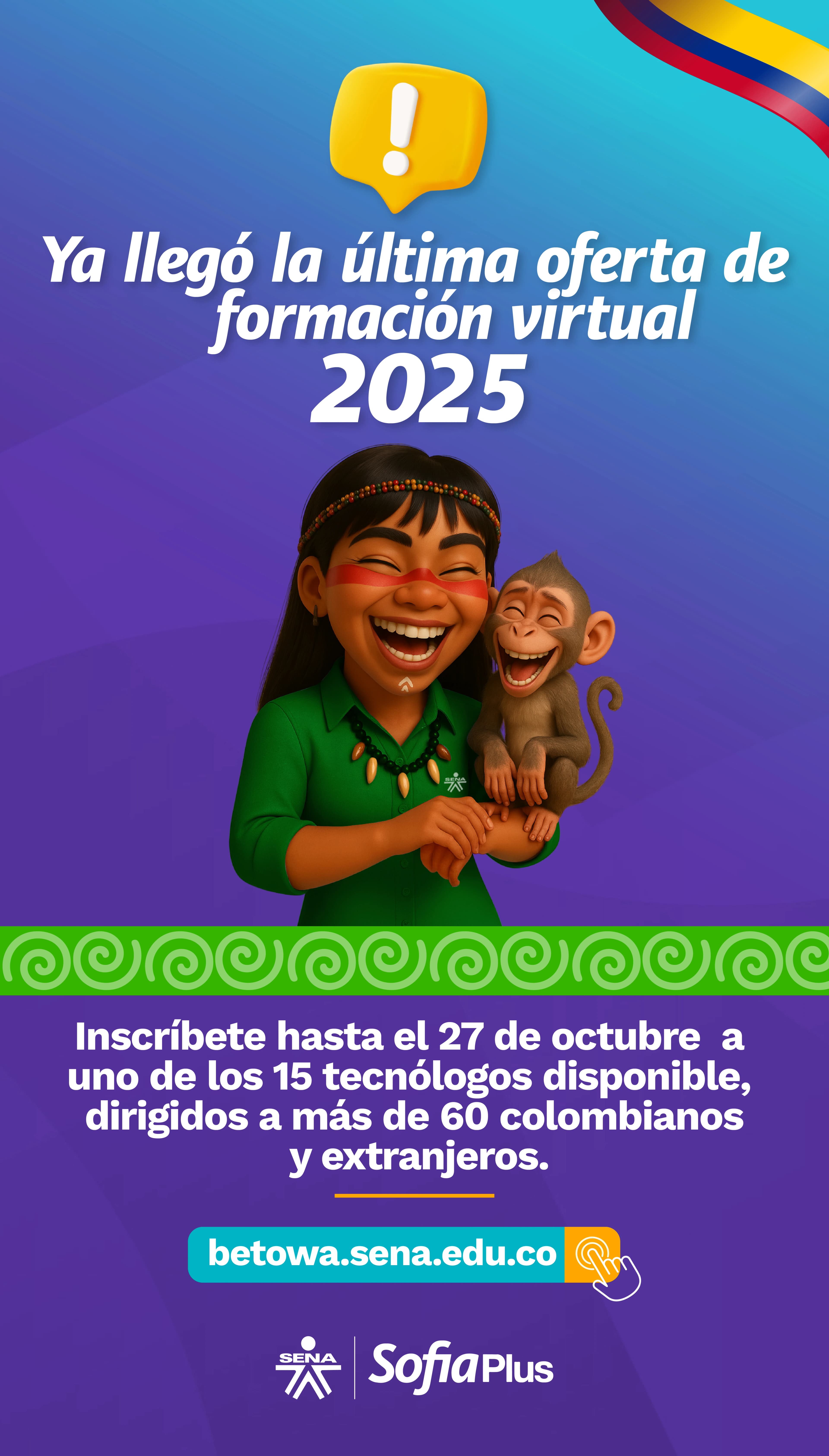 Banner promocional de Betowa - Octubre 2025 - Plataforma educativa del SENA con información sobre programas de formación, cursos y servicios educativos disponibles